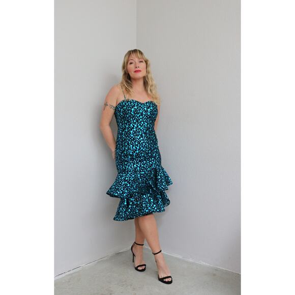 1980's Vintage Sabella Mikesell Palm Beach Polka Dot Party Dress Women's XXS XS - Picture 10 of 10